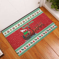 Wales Viking Santa Christmas Rubber Doormat Funny Reindeer Norse Xmas - Wonder Print Shop