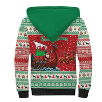Wales Viking Santa Christmas Sherpa Hoodie Funny Reindeer Norse Xmas - Wonder Print Shop