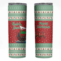 Wales Viking Santa Christmas Skinny Tumbler Funny Reindeer Norse Xmas - Wonder Print Shop