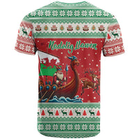 Wales Viking Santa Christmas T Shirt Funny Reindeer Norse Xmas - Wonder Print Shop