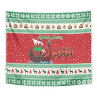 Wales Viking Santa Christmas Tapestry Funny Reindeer Norse Xmas - Wonder Print Shop