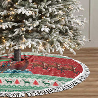 Wales Viking Santa Christmas Tree Skirt Funny Reindeer Norse Xmas - Wonder Print Shop