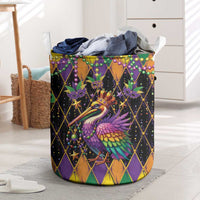 Pelican Mardi Gras Carnival Laundry Basket Fat Tuesday - Wonder Print Shop