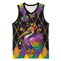 Pelican Mardi Gras Carnival Basketball Jersey Fat Tuesday - Wonder Print Shop