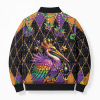 Pelican Mardi Gras Carnival Bomber Puffer Jacket Fat Tuesday - Wonder Print Shop