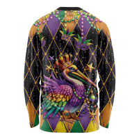 Pelican Mardi Gras Carnival Long Sleeve Shirt Fat Tuesday - Wonder Print Shop