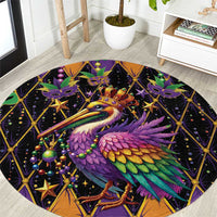 Pelican Mardi Gras Carnival Round Carpet Fat Tuesday - Wonder Print Shop