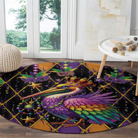 Pelican Mardi Gras Carnival Round Carpet Fat Tuesday - Wonder Print Shop