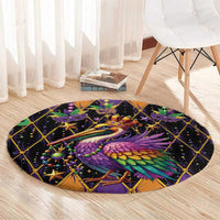 Pelican Mardi Gras Carnival Round Carpet Fat Tuesday - Wonder Print Shop