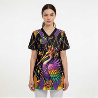 Pelican Mardi Gras Carnival Scrub Top Fat Tuesday - Wonder Print Shop