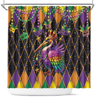 Pelican Mardi Gras Carnival Shower Curtain Fat Tuesday - Wonder Print Shop