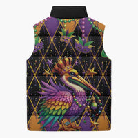 Pelican Mardi Gras Carnival Sleeveless Puffer Jacket Fat Tuesday - Wonder Print Shop