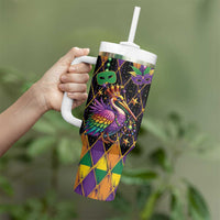 Pelican Mardi Gras Carnival Tumbler With Handle Fat Tuesday - Wonder Print Shop
