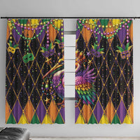 Pelican Mardi Gras Carnival Window Curtain Fat Tuesday - Wonder Print Shop