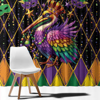 Pelican Mardi Gras Carnival Window Curtain Fat Tuesday - Wonder Print Shop