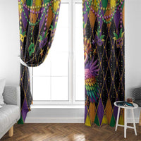 Pelican Mardi Gras Carnival Window Curtain Fat Tuesday - Wonder Print Shop