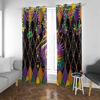 Pelican Mardi Gras Carnival Window Curtain Fat Tuesday - Wonder Print Shop
