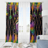 Pelican Mardi Gras Carnival Window Curtain Fat Tuesday - Wonder Print Shop