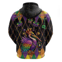 Pelican Mardi Gras Carnival Zip Hoodie Fat Tuesday - Wonder Print Shop