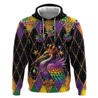Pelican Mardi Gras Carnival Zip Hoodie Fat Tuesday - Wonder Print Shop