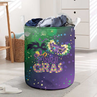 Mardi Gras Masquerade Mask Laundry Basket NOLA Vibe - Wonder Print Shop