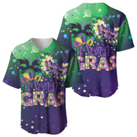 Mardi Gras Masquerade Mask Baseball Jersey NOLA Vibe - Wonder Print Shop