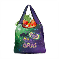 Mardi Gras Masquerade Mask Grocery Bag NOLA Vibe - Wonder Print Shop