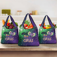 Mardi Gras Masquerade Mask Grocery Bag NOLA Vibe - Wonder Print Shop
