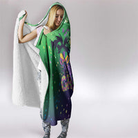 Mardi Gras Masquerade Mask Hooded Blanket NOLA Vibe - Wonder Print Shop
