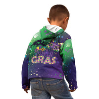 Mardi Gras Masquerade Mask Kid Hoodie NOLA Vibe - Wonder Print Shop