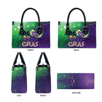 Mardi Gras Masquerade Mask Leather Bag NOLA Vibe - Wonder Print Shop