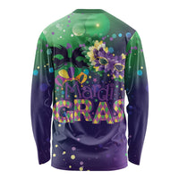 Mardi Gras Masquerade Mask Long Sleeve Shirt NOLA Vibe - Wonder Print Shop