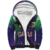 Mardi Gras Masquerade Mask Sherpa Hoodie NOLA Vibe - Wonder Print Shop