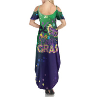 Mardi Gras Masquerade Mask Summer Maxi Dress NOLA Vibe - Wonder Print Shop