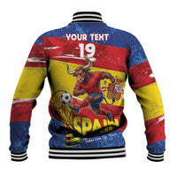 Spain National Football Custom Baseball Jacket Spanish Bull Trophy Todos con La Roja