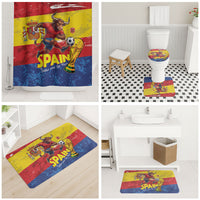 Spain National Football Bathroom Set Spanish Bull Trophy Todos con La Roja