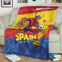 Spain National Football Blanket Spanish Bull Trophy Todos con La Roja