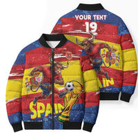 Spain National Football Custom Bomber Puffer Jacket Spanish Bull Trophy Todos con La Roja
