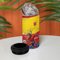 Spain National Football 4 in 1 Can Cooler Tumbler Spanish Bull Trophy Todos con La Roja