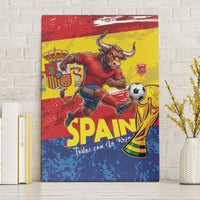 Spain National Football Canvas Wall Art Spanish Bull Trophy Todos con La Roja
