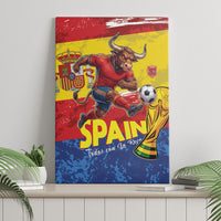 Spain National Football Canvas Wall Art Spanish Bull Trophy Todos con La Roja