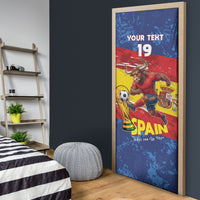 Spain National Football Custom Door Cover Spanish Bull Trophy Todos con La Roja