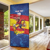 Spain National Football Custom Door Cover Spanish Bull Trophy Todos con La Roja