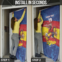 Spain National Football Custom Door Cover Spanish Bull Trophy Todos con La Roja
