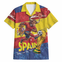 Spain National Football Custom Hawaiian Shirt Spanish Bull Trophy Todos con La Roja