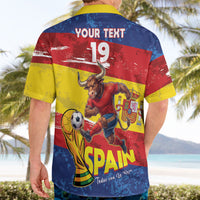 Spain National Football Custom Hawaiian Shirt Spanish Bull Trophy Todos con La Roja