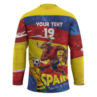Spain National Football Custom Hockey Jersey Spanish Bull Trophy Todos con La Roja