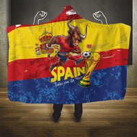 Spain National Football Hooded Blanket Spanish Bull Trophy Todos con La Roja