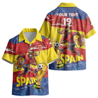 Spain National Football Custom Kid Hawaiian Shirt Spanish Bull Trophy Todos con La Roja