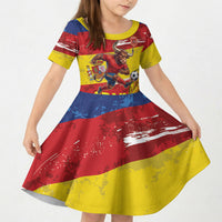 Spain National Football Custom Kid Short Sleeve Dress Spanish Bull Trophy Todos con La Roja